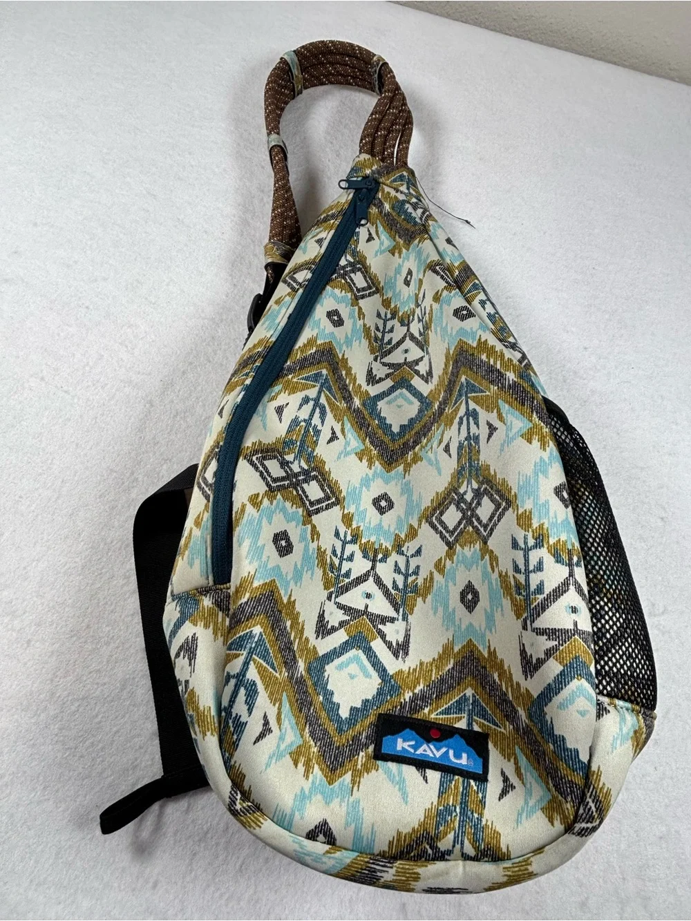 Kavu Multicolor Tribal Aztec-Print Crossbody Sling Backpack Southwest Style